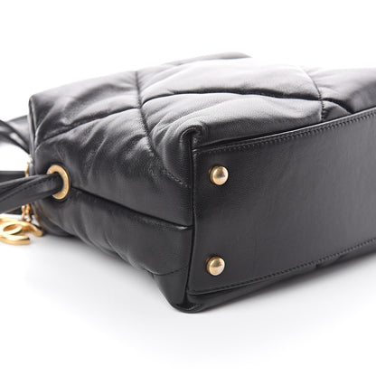 Chanel Lambskin Quilted Small Bowling Bag Black 8 of 9
