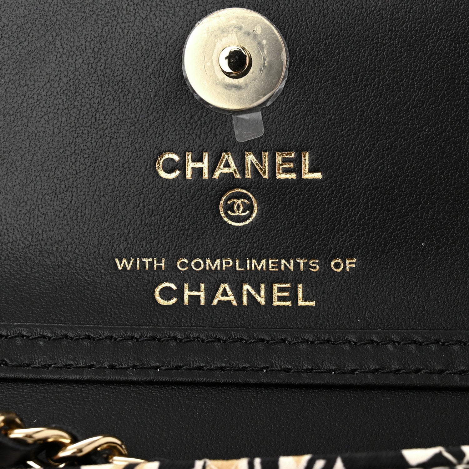 Chanel Canvas Check Flag Printed CC Clutch With Chain Beige Multicolor 6 of 12