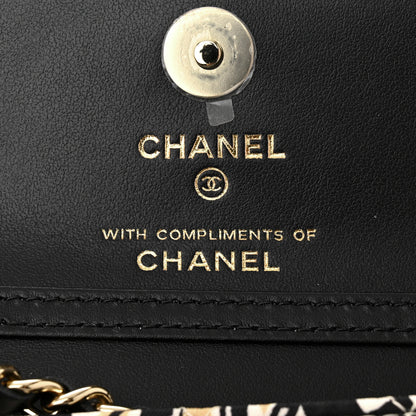 Chanel Canvas Check Flag Printed CC Clutch With Chain Beige Multicolor 6 of 12