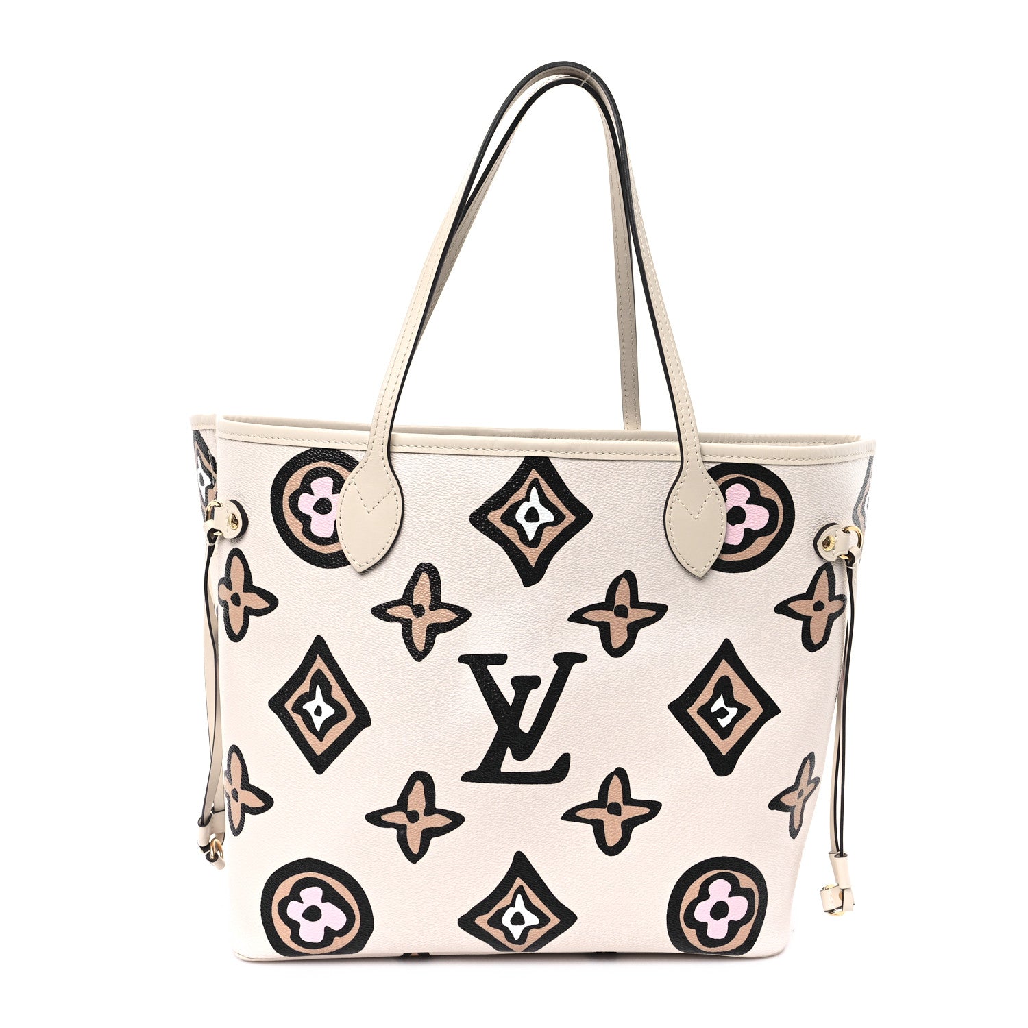 Louis Vuitton Monogram Giant Wild at Heart Neverfull MM Creme 1 of 12
