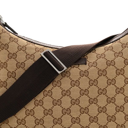 Gucci Monogram Medium Half Moon Hobo Dark Brown 8 of 10