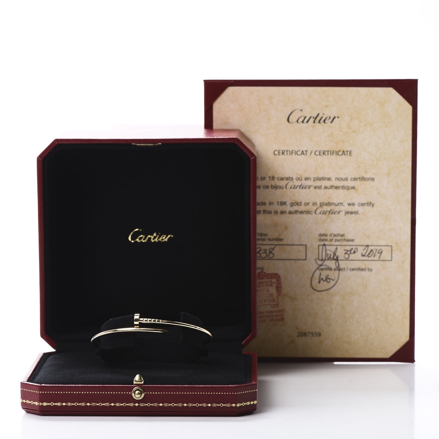 Cartier 18K Yellow Gold Small Juste Un Clou Bracelet 17 5 of 5