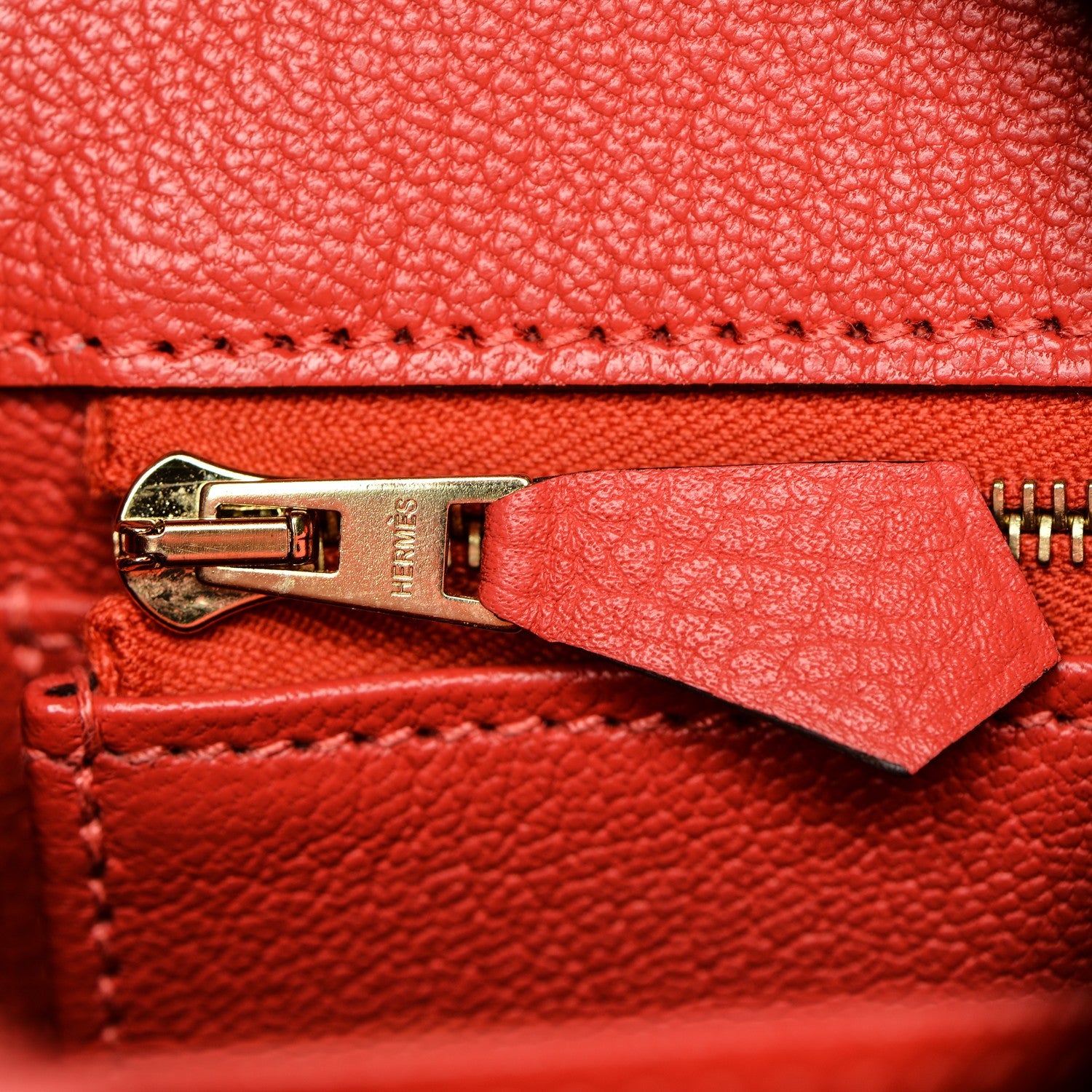 Hermes Taurillon Clemence Birkin 35 Rouge Pivoine 19 of 34