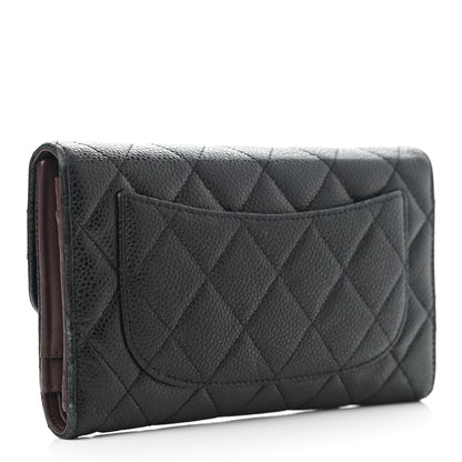 Chanel Caviar Quilted Large Flap Wallet Black 3 of 12