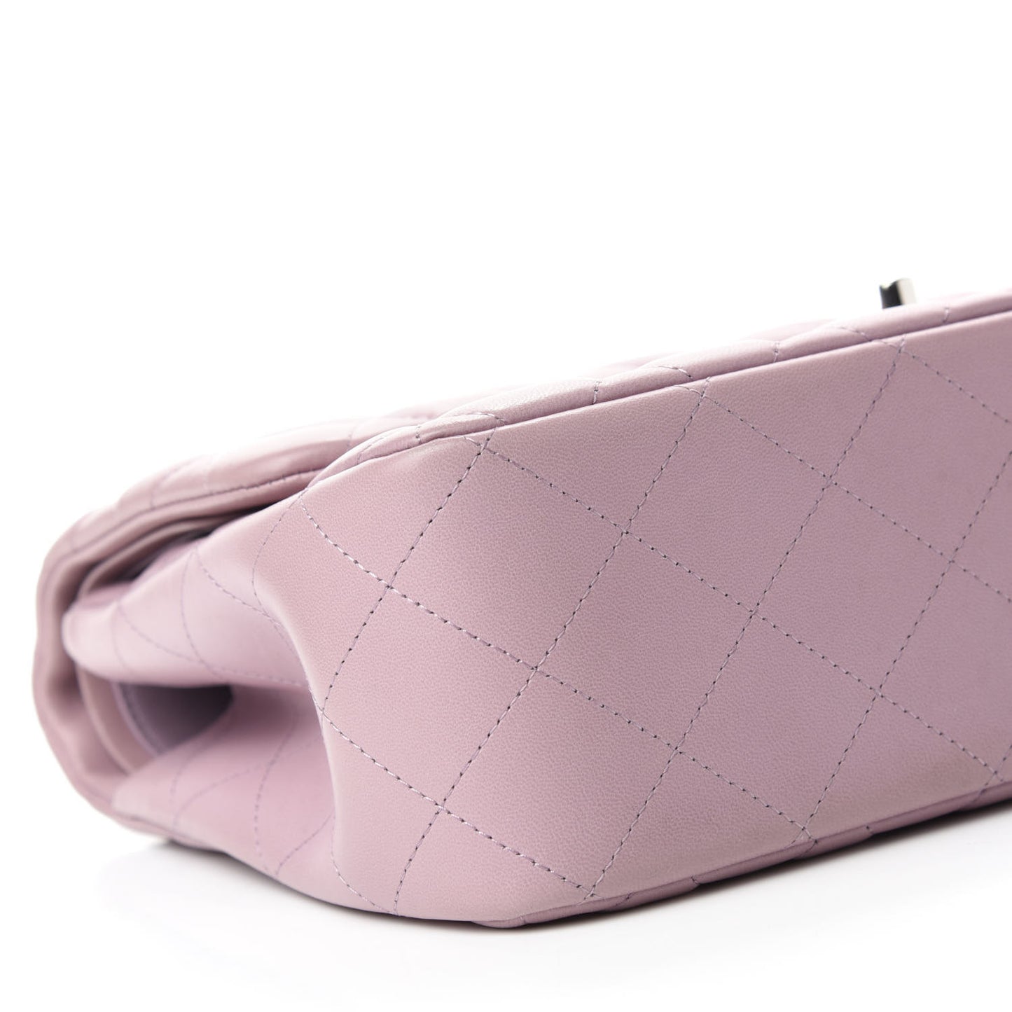 Lambskin Quilted Jumbo Double Flap Light Pink