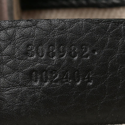 Gucci Pebbled Calfskin Studded Medium Soho Chain Shoulder Bag Black 7 of 10