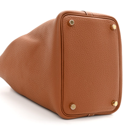 Hermes Taurillon Clemence Picotin Lock 18 PM Gold 8 of 11