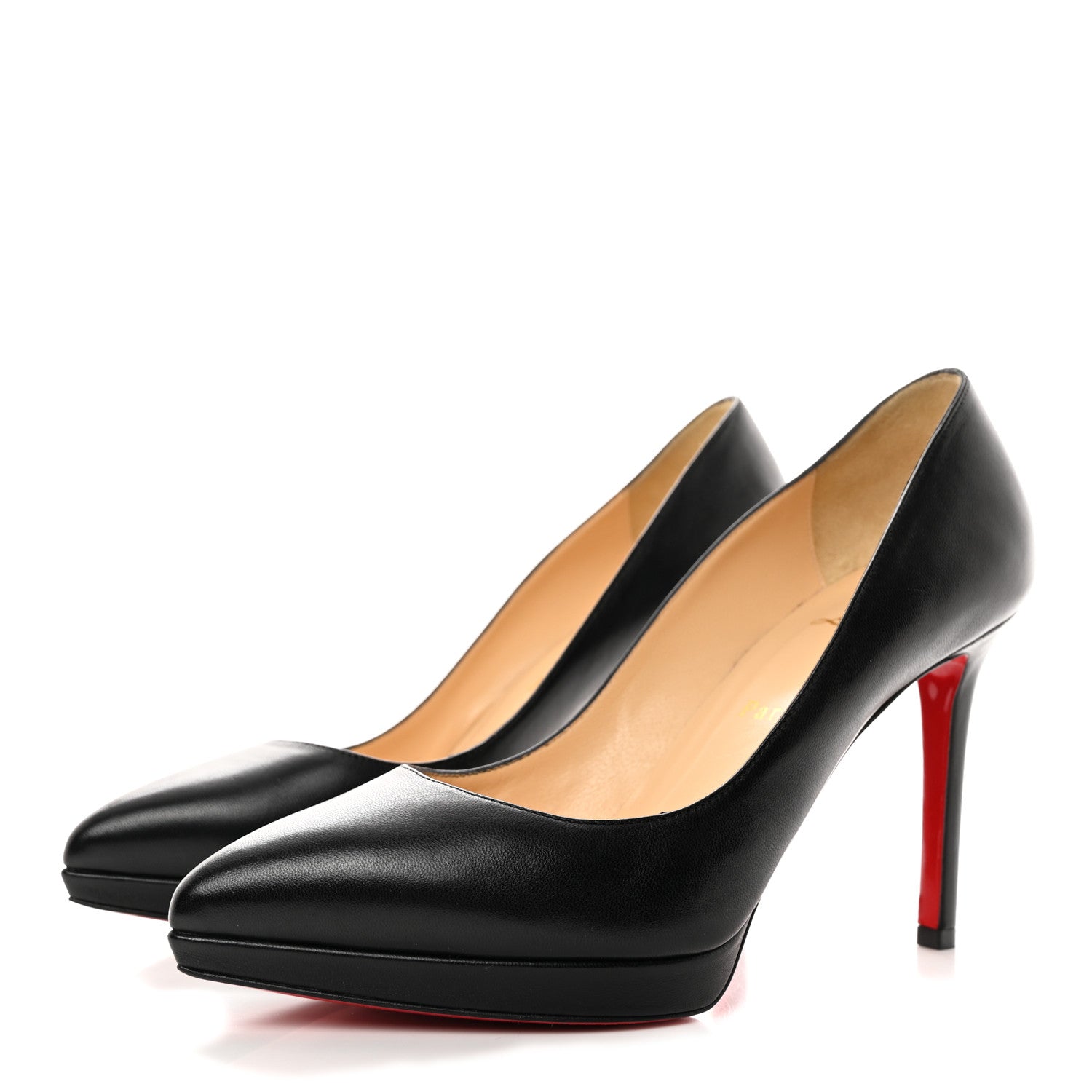 Christian Louboutin Shiny Nappa Pigalle Plato 100 Pumps 37.5 Black 5 of 19