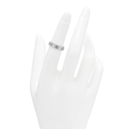 Cartier 18K White Gold 3.5mm LOVE Wedding Band Ring 50 5.25 2 of 4