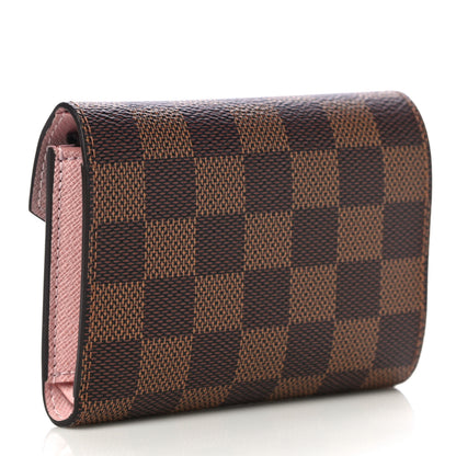 Louis Vuitton Damier Ebene Victorine Wallet Rose Ballerine 3 of 10