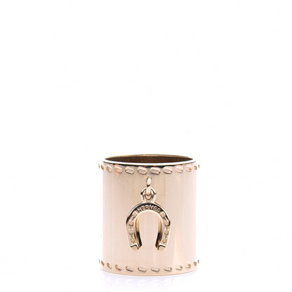 Hermes Charms Fer a Cheval Horseshoe Scarf Ring Gold 1 of 4