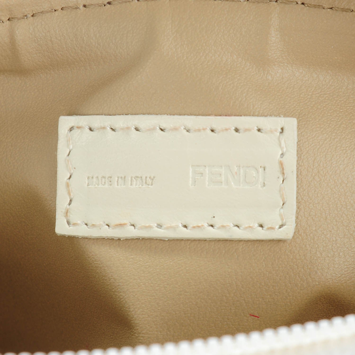 Fendi Zucchino Spalmati FF Multicolor Cosmetic Pouch White Multicolor 6 of 7