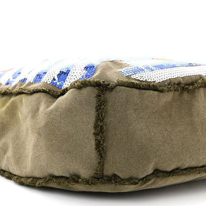 Chanel Canvas Sequins Cubano Trip Hobo Khaki 9 of 11