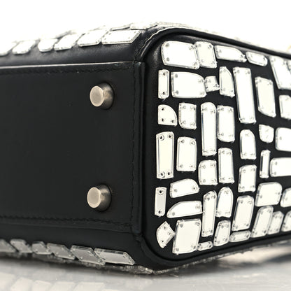 Christian Dior Smooth Calfskin Embroidered Mini Mosaic of Mirrors Lady Dior Black 10 of 11