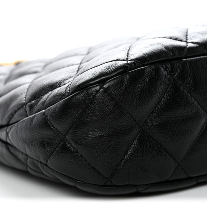 Chanel Lambskin Quilted Large CC Links Hobo Black 9 of 10