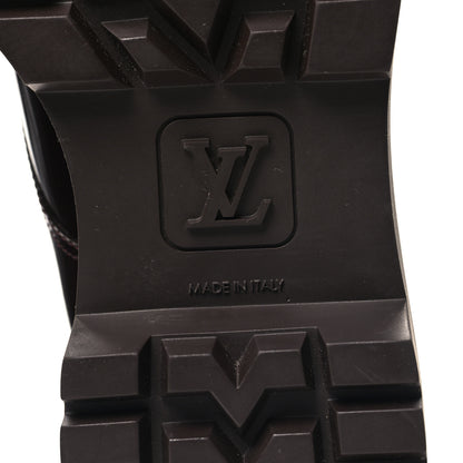 Louis Vuitton Patent Territory Ranger Boots 37.5 Bordeaux 6 of 8