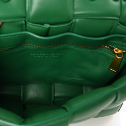 Bottega Veneta Lambskin Maxi Intreccio Padded Chain Cassette Crossbody Bag Racing Green 4 of 7