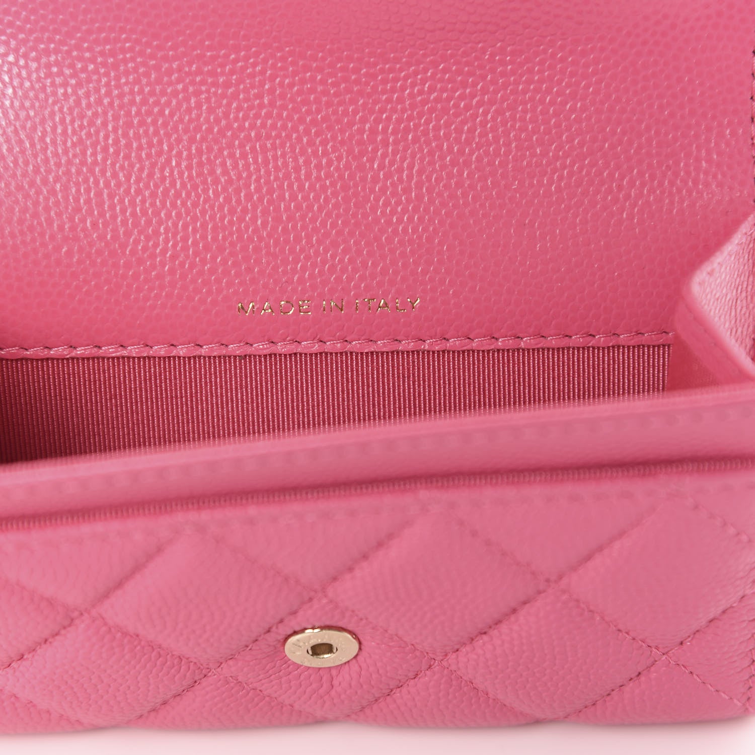 Chanel Caviar Quilted Flap Card Holder Wallet Pink 7 of 9