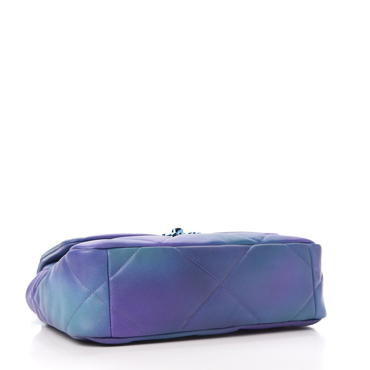 Chanel Tie Dye Calfskin Quilted Medium Chanel 19 Flap Blue Purple 4 of 10