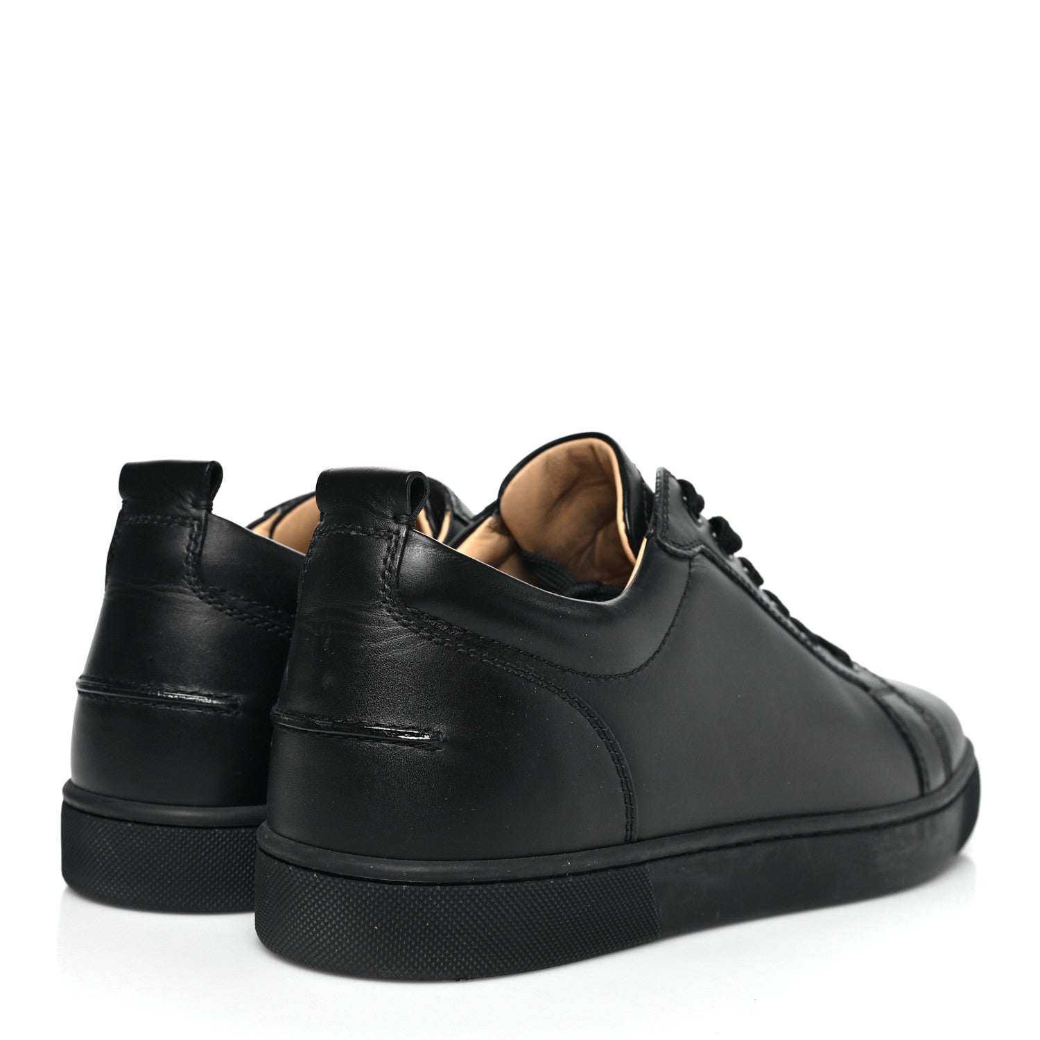 Christian Louboutin Calfskin Mens Louis Junior Flat Sneakers 43.5 Black 5 of 9
