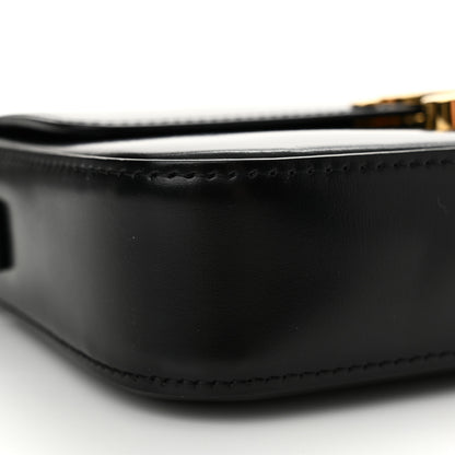 Celine Shiny Calfskin Triomphe Shoulder Bag Black 10 of 11