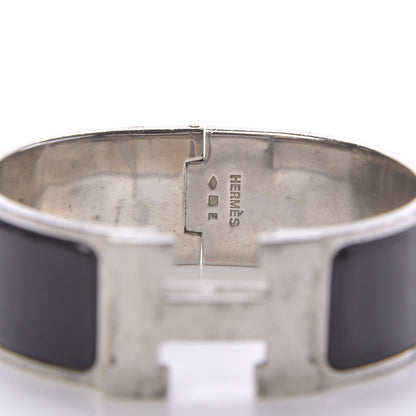 Hermes Enamel Wide Clic Clac H Bracelet PM Black 4 of 8
