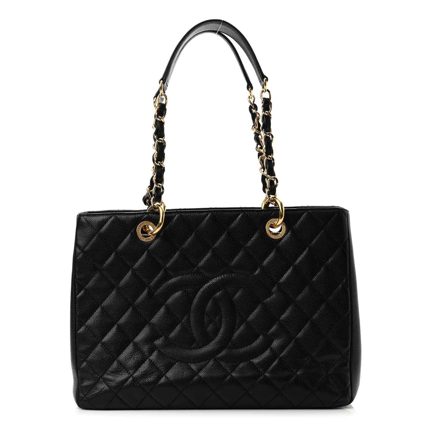 Caviar Quilted Grand Shopping Tote GST Black