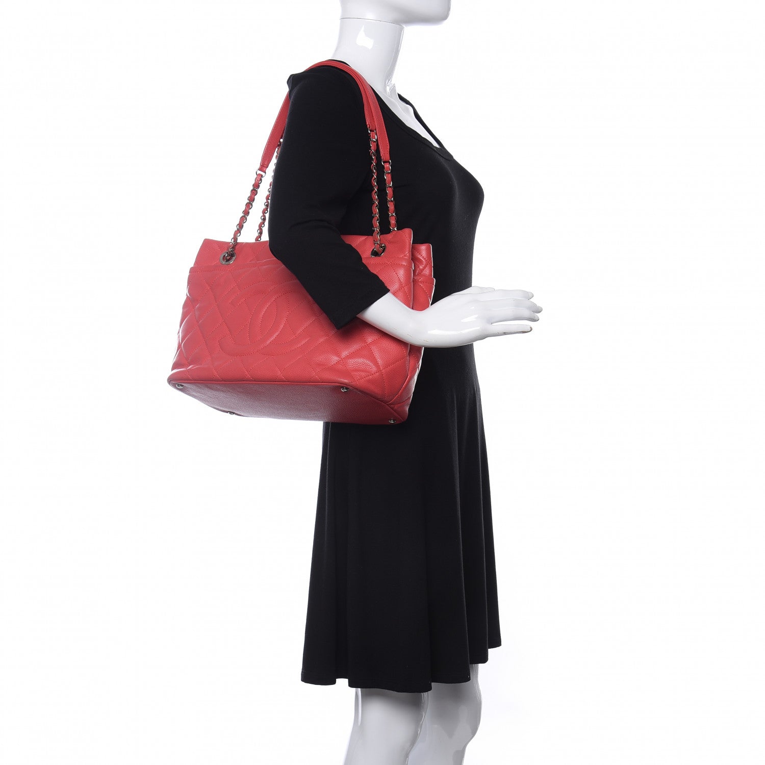 Chanel Caviar Quilted Timeless CC Soft Tote Pink 2 of 12