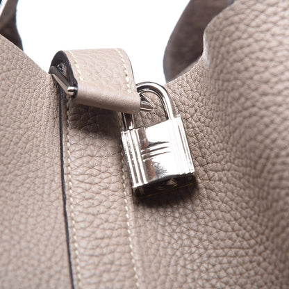 Hermes Taurillon Clemence Picotin TGM Gris Tourterelle 9 of 9