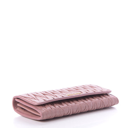 Miu Miu Nappa Matelasse Flap Wallet Rosa 5 of 11