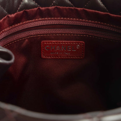 Chanel Lambskin Quilted Small Coco Loop Tote Burgundy 7 of 8