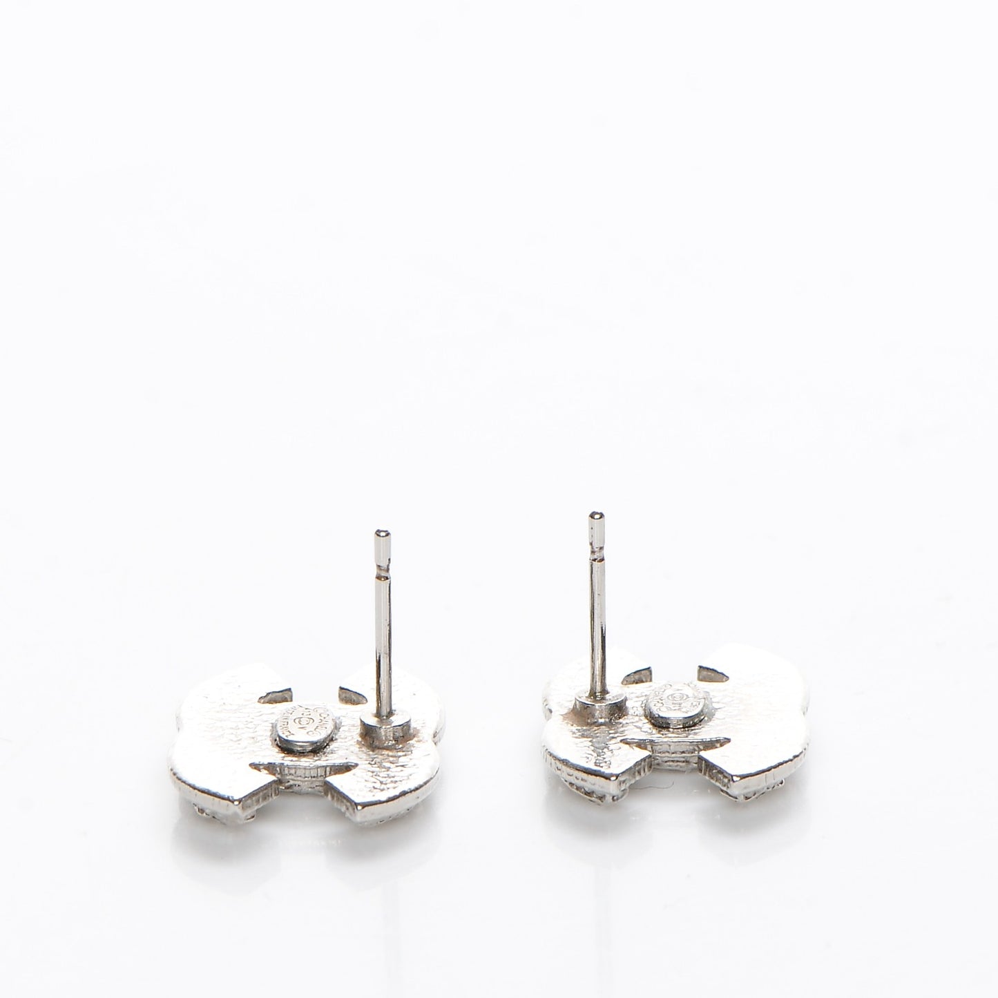 Crystal CC Earrings Silver