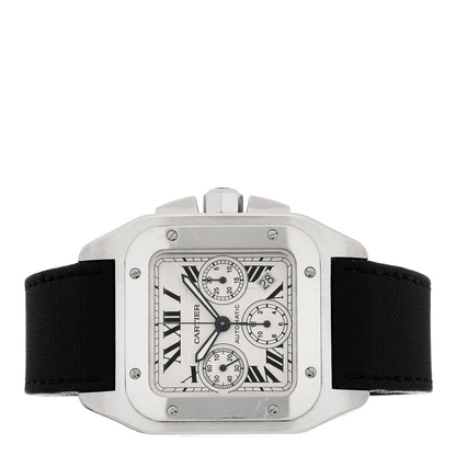 Cartier Stainless Steel Calfskin 41mm Santos 100 Chronograph Automatic Watch 2 of 5