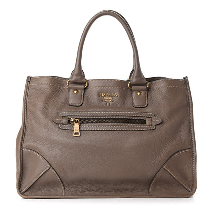 Prada Cervo Deerskin Tote Bambu 1 of 12