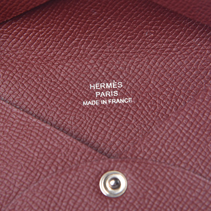 Hermes Epsom Calvi Card Case Rouge H 6 of 9