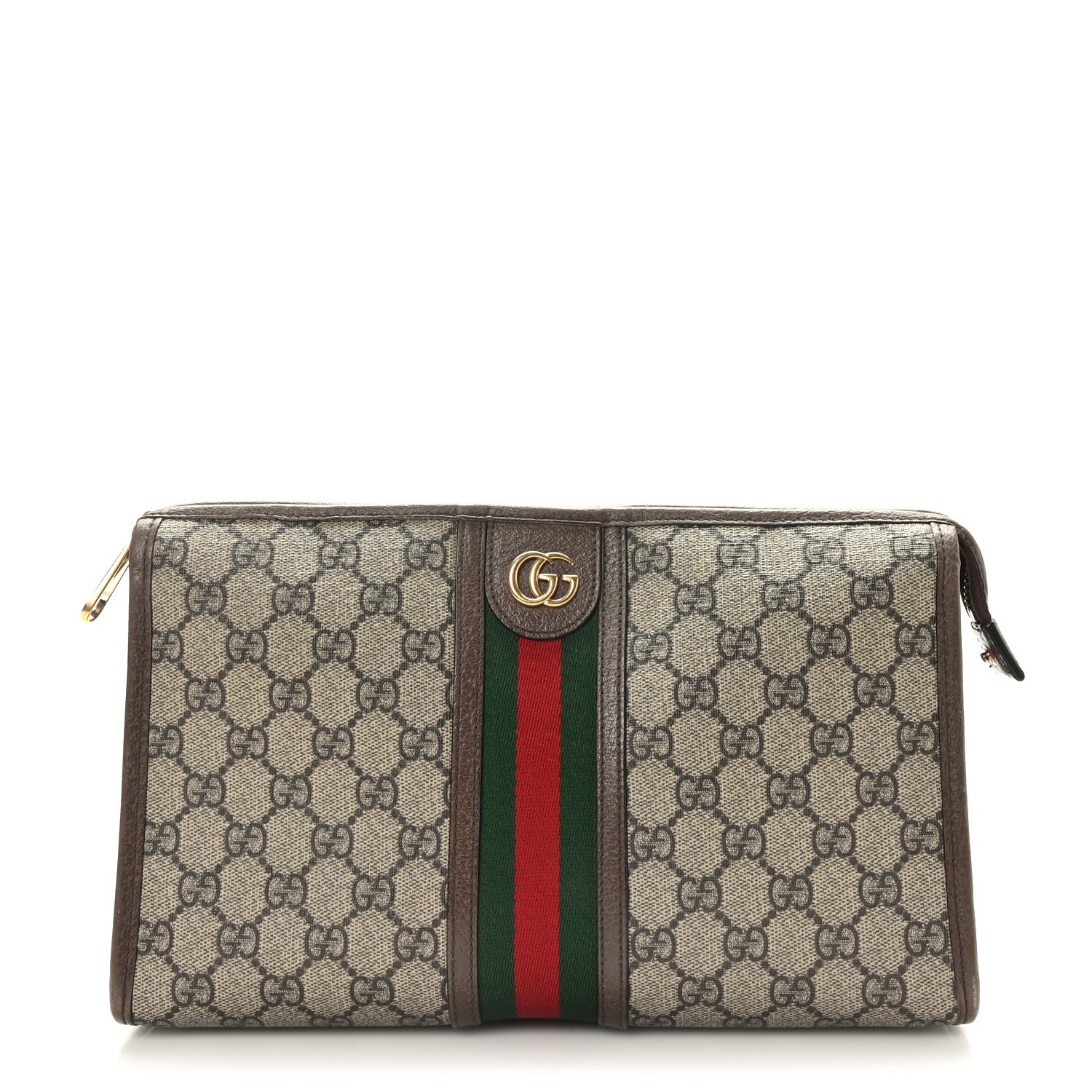 Gucci GG Supreme Monogram Web Ophidia GG Toiletry Case Beige New Acero 1 of 9