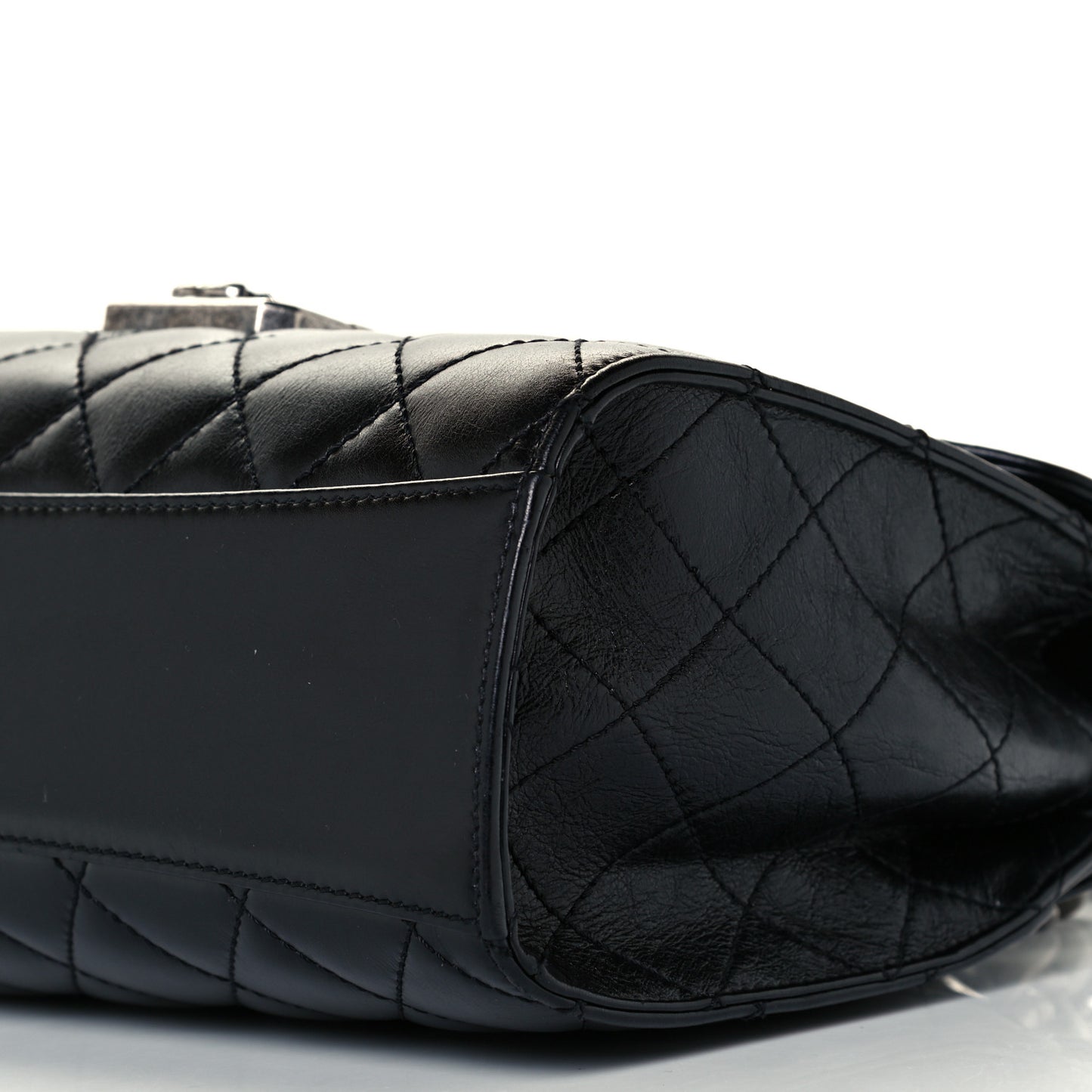 Calfskin Quilted Medium Mad About Quilting Flap Black