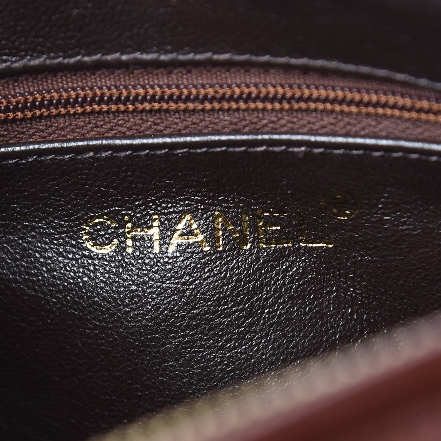 Chanel Lambskin Chevron Quilted Tassel Camera Case Brown 8 of 12