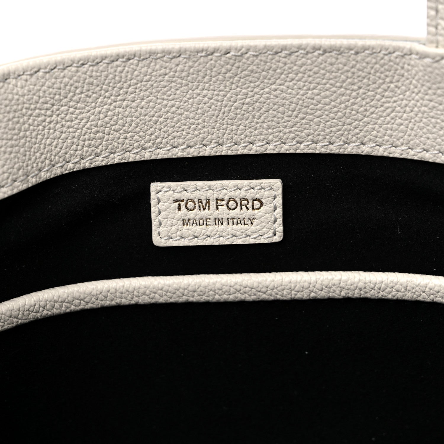 Tom Ford Grained Calfskin Mini TF East West Tote White 6 of 9