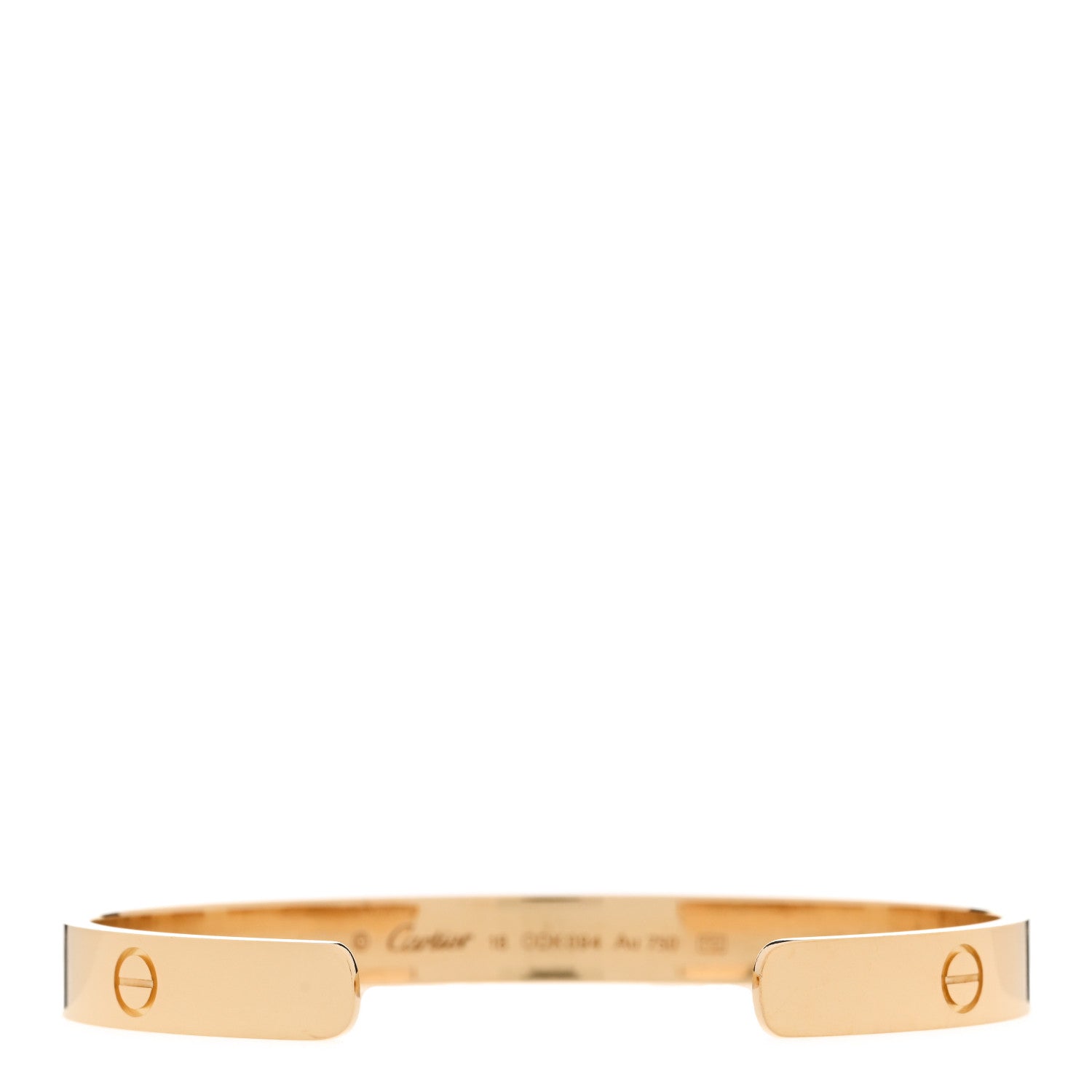 Cartier 18K Yellow Gold LOVE Cuff Bracelet 18 2 of 4