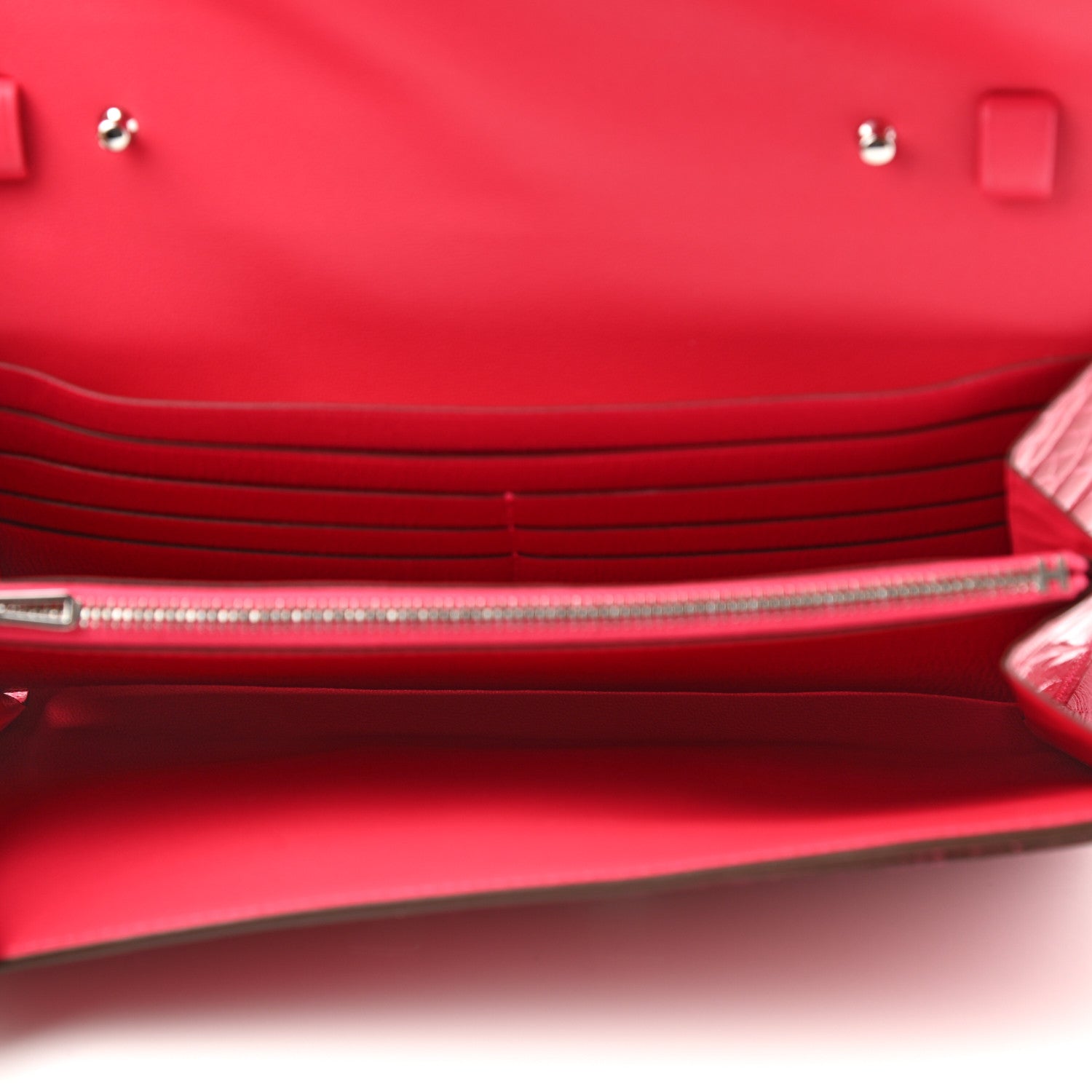Hermes Shiny Alligator Constance Long Wallet To Go Rose Extreme 5 of 10