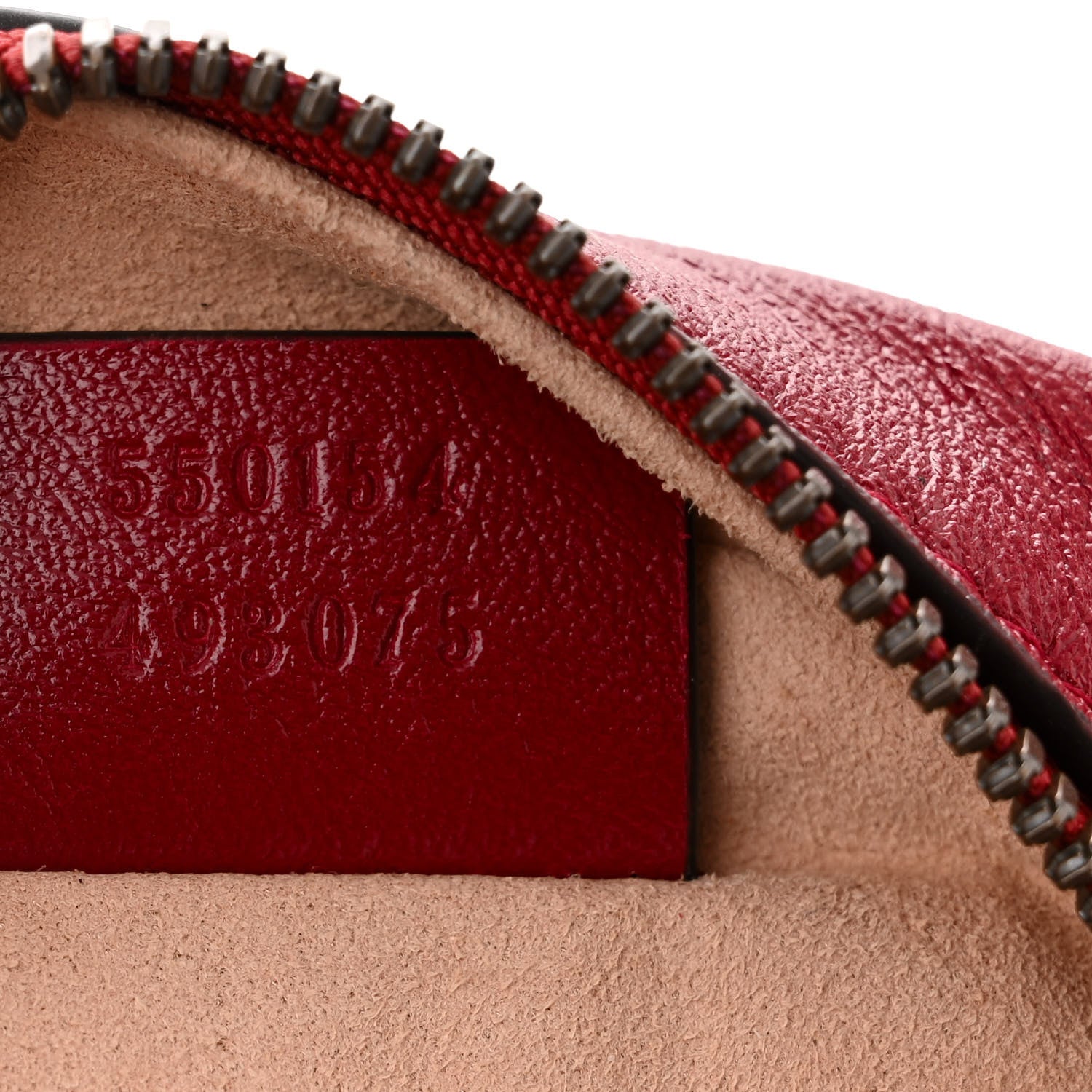Gucci Glazed Calfskin Matelasse Heart Mini GG Marmont Round Shoulder Bag Romantic Cerise 7 of 10