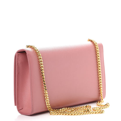 Saint Laurent Grain De Poudre Medium Classic Monogram Kate Satchel Dark Rose 3 of 8