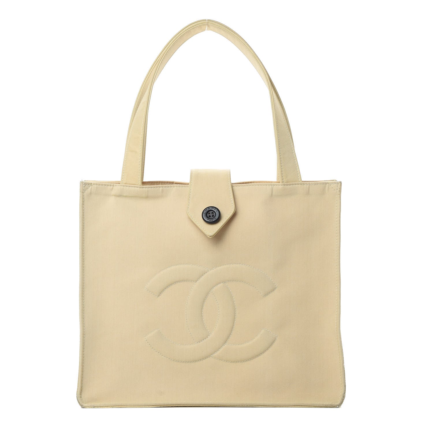 Chanel Canvas CC Tote Beige 1 of 15