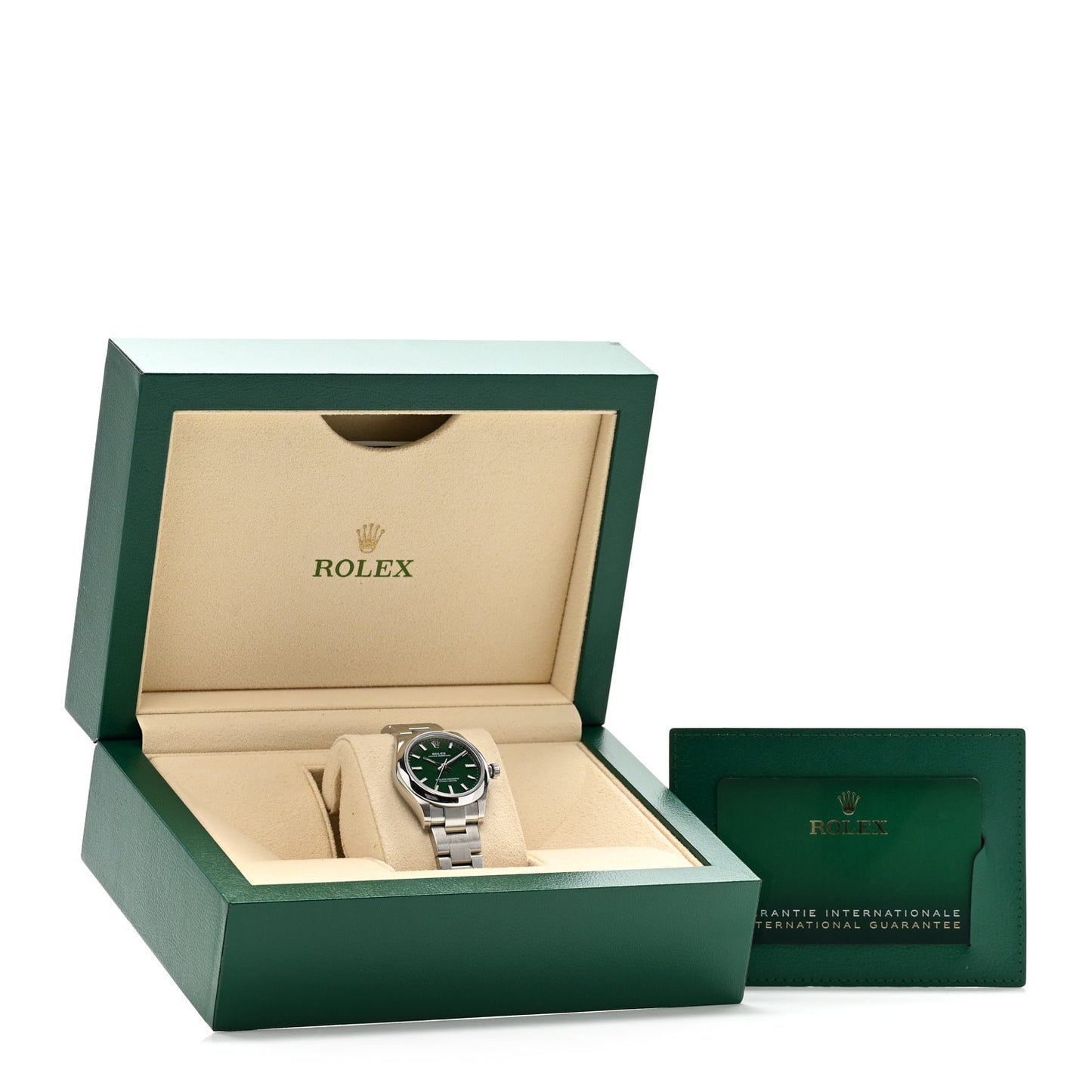 Stainless Steel 31mm Oyster Perpetual Watch Green 277200 Green