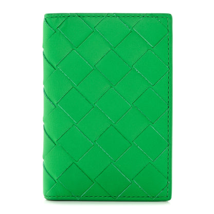 Bottega Veneta Calfskin Intrecciato Flap Card Case Parakeet 1 of 13