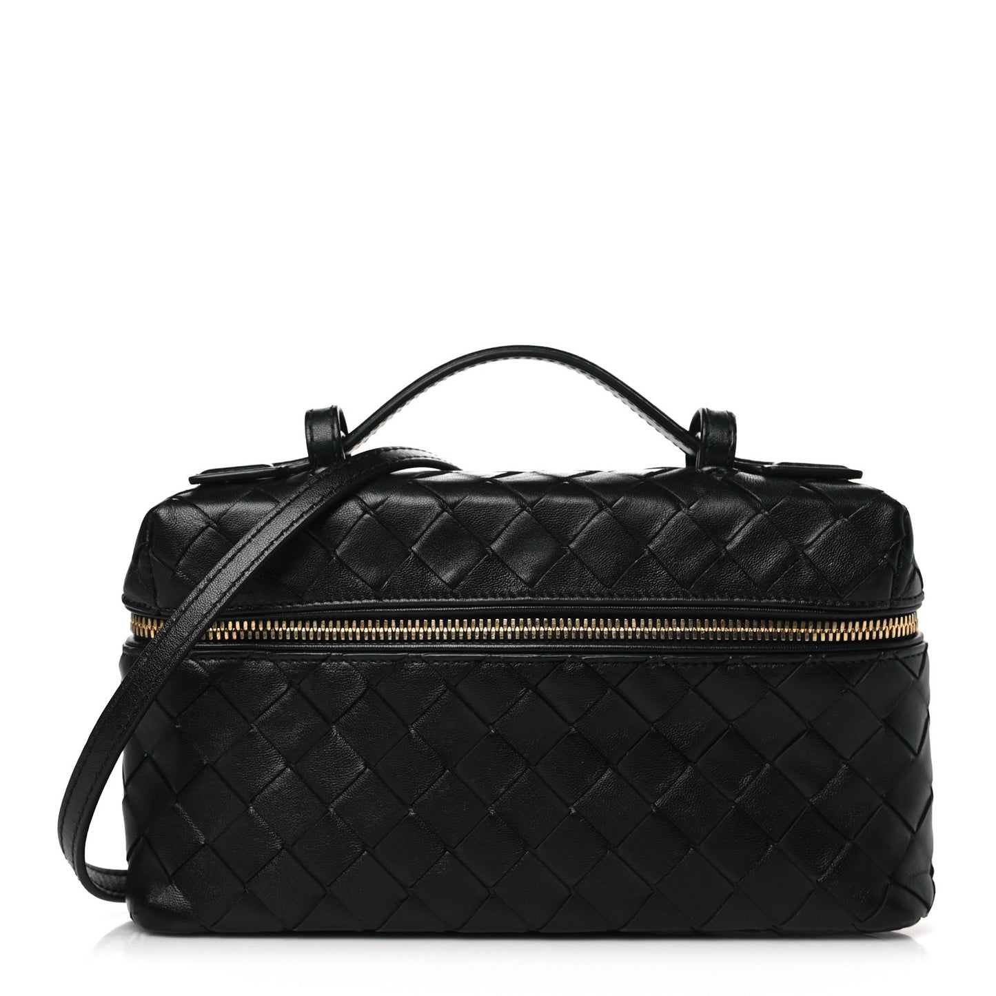 Calfskin Intrecciato Bang Bang Vanity Case Black