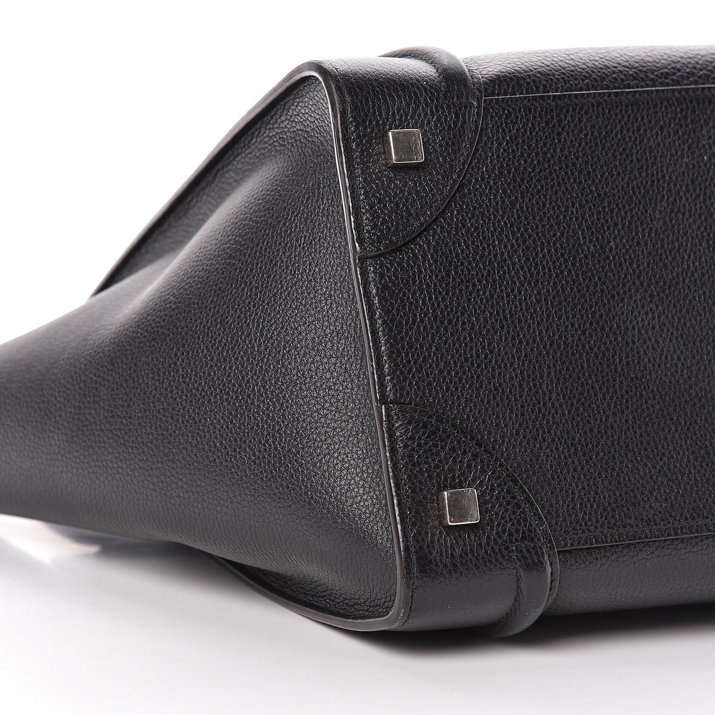 Drummed Calfskin Mini Luggage Black