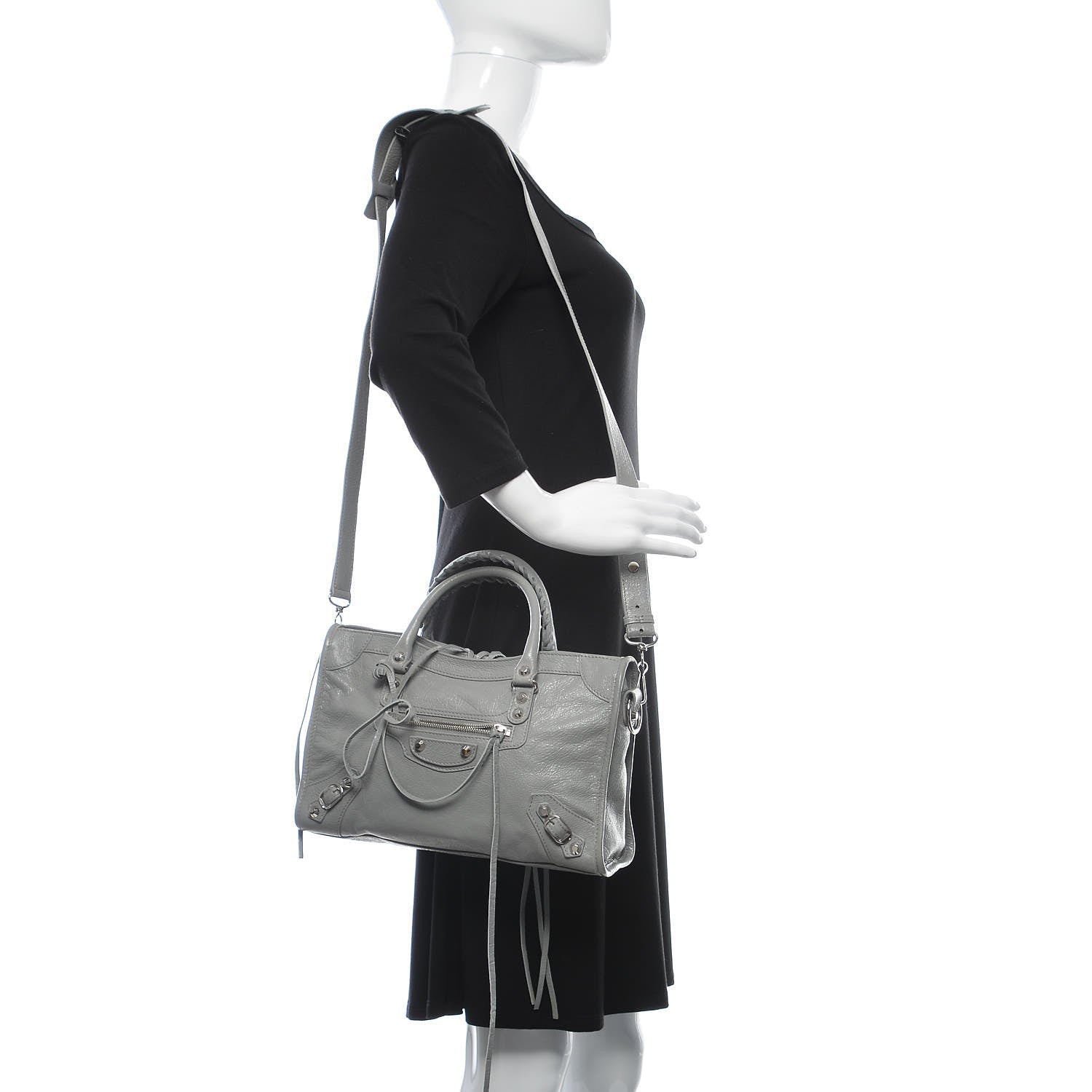 Balenciaga Agneau Classic Silver Hardware S City Gris Haussmannien 2 of 9