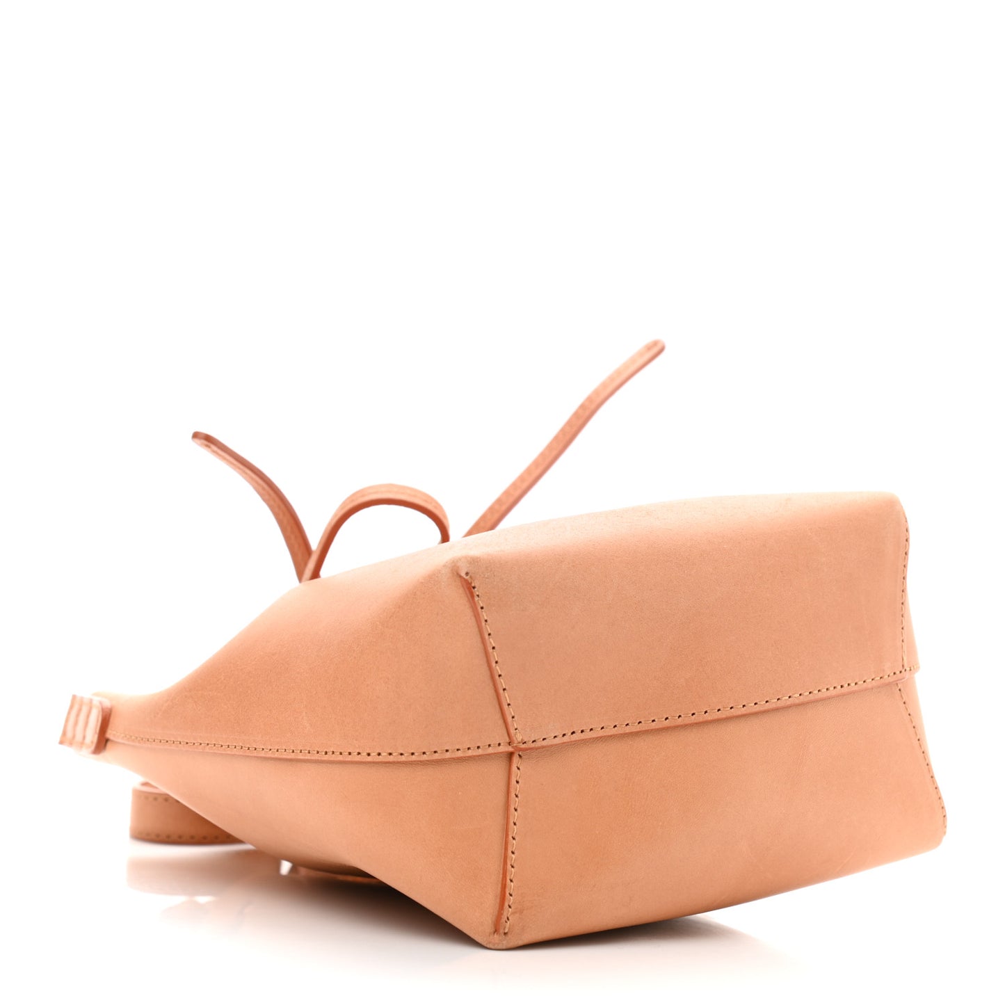 Vegetable Tanned Calfskin Mini Bucket Bag Camello Rosa